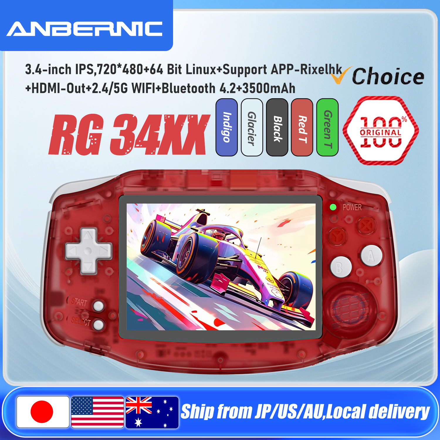 Retro Gaming Realm - ANBERNIC RG34XX Handheld Game Consoles RG