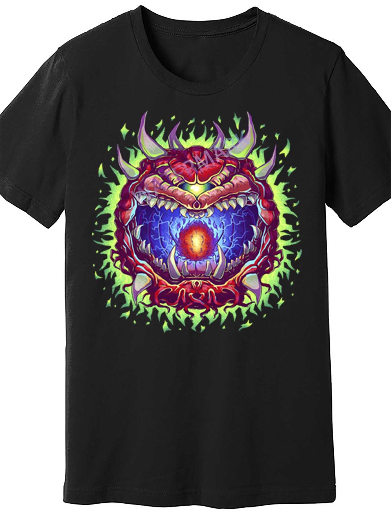 Retro Gaming Shops - Men's Cacodemon Doom Graphic T-Shirt -