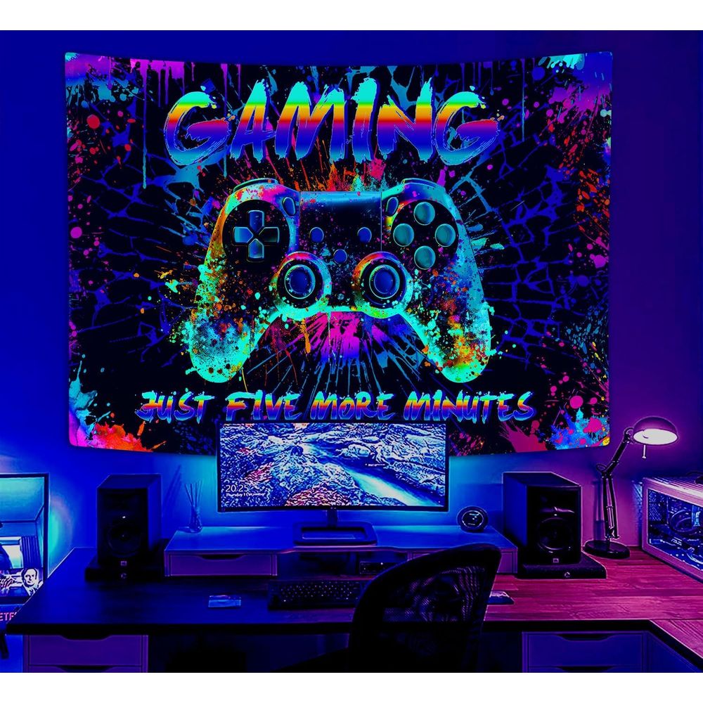 Retro Gaming Video - Cool Gaming Graffiti Tapestry Wall Hanging,
