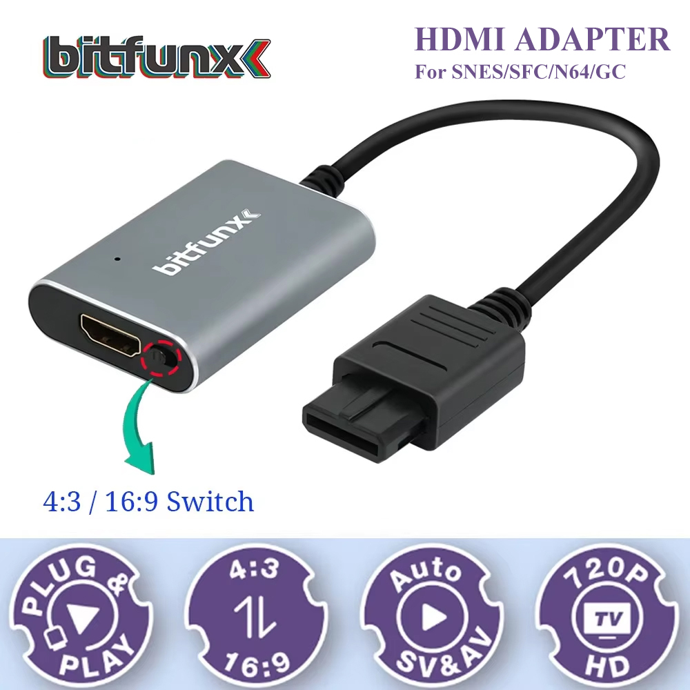 Bitfunx 720P Svideo / AV To HD - Retro X8 Gaming Console 评论和价格