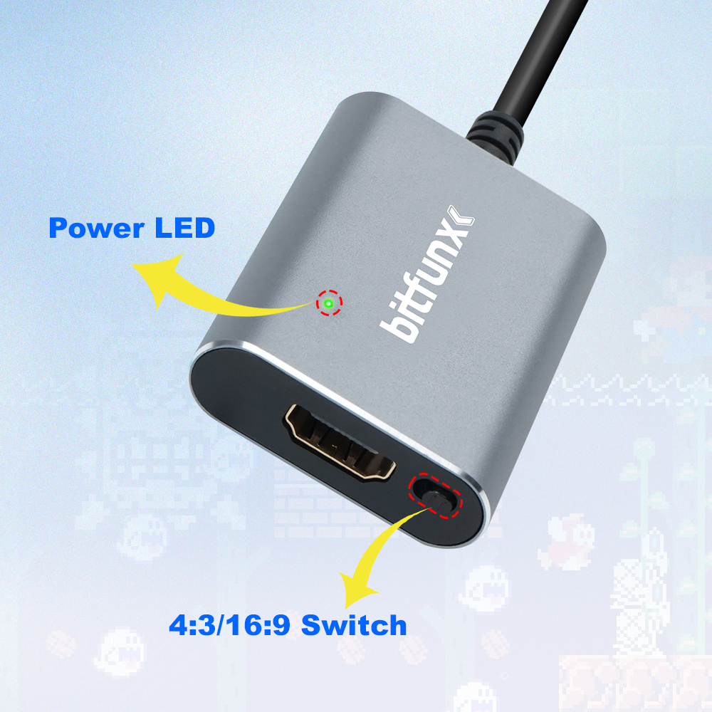 Bitfunx 720P Svideo / AV To HD - Retro X8 Gaming Console 评论和价格