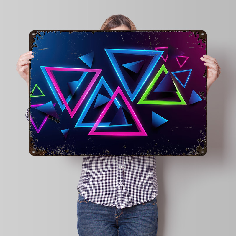 Neon Triangles Abstract Backgr - Background Retro Gaming 评论和价格