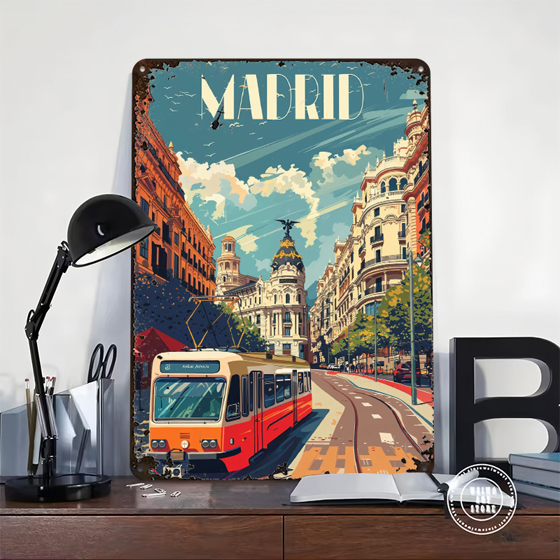 Madrid City Vibes Poster Wall  - Retro Gaming Vibe 评论和价格
