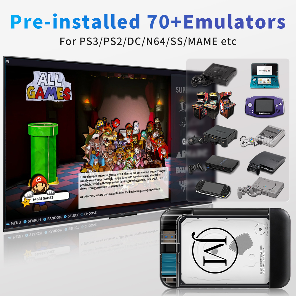 RETROBAT Portable 500G Gaming  - Retro X8 Gaming Console 评论和价格