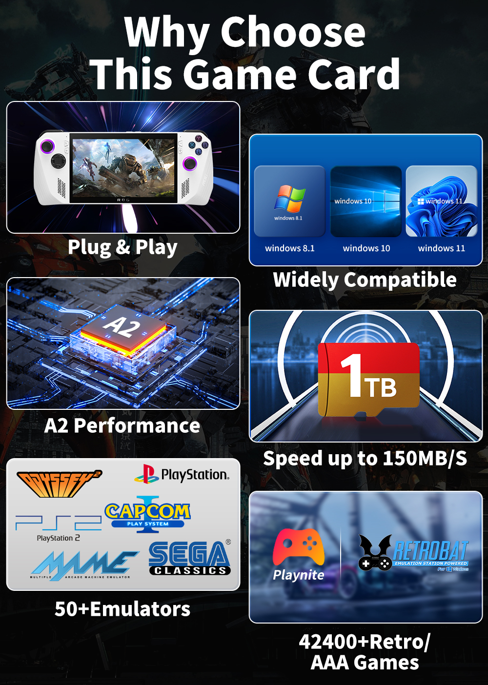 Game TF Card for ROG ALLY/Rog  - Retro Gaming Ps3 评论和价格