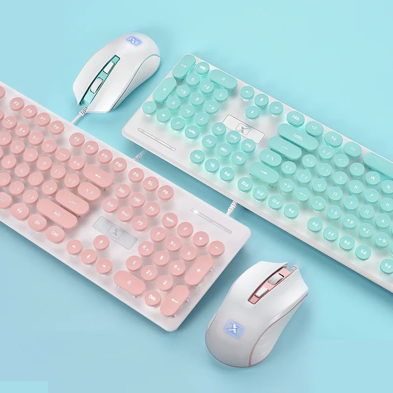 Pink Retro Wired Gaming Keyboa - Retro Gaming Mini Pc 评论和价格