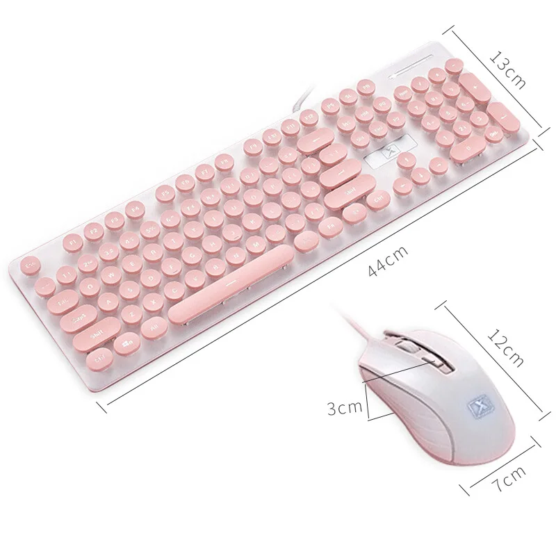 Pink Retro Wired Gaming Keyboa - Retro Gaming Mini Pc 评论和价格