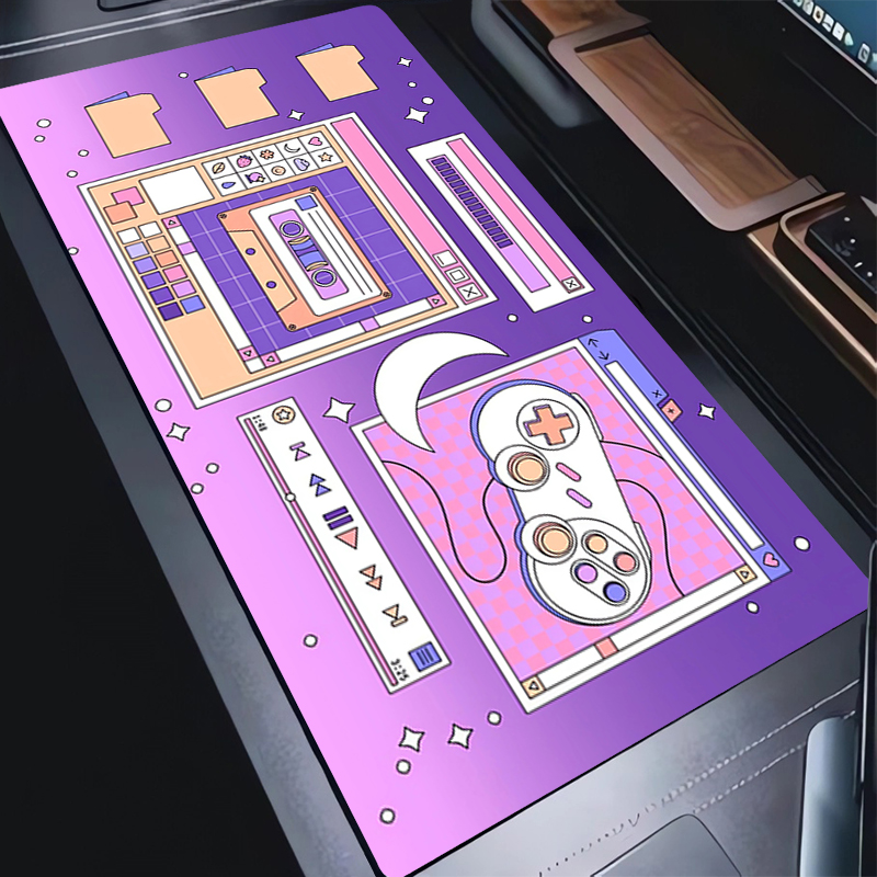 Mouse Pad Kawaii Pink Purple H - Retro Gaming Mini Pc 评论和价格