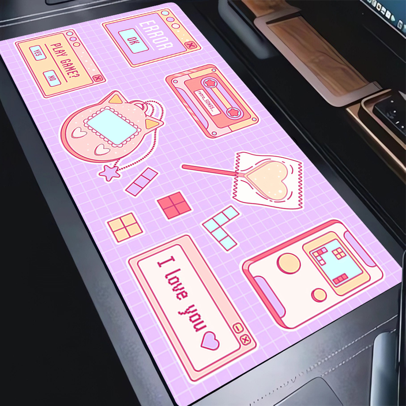 Mouse Pad Kawaii Pink Purple H - Retro Gaming Mini Pc 评论和价格