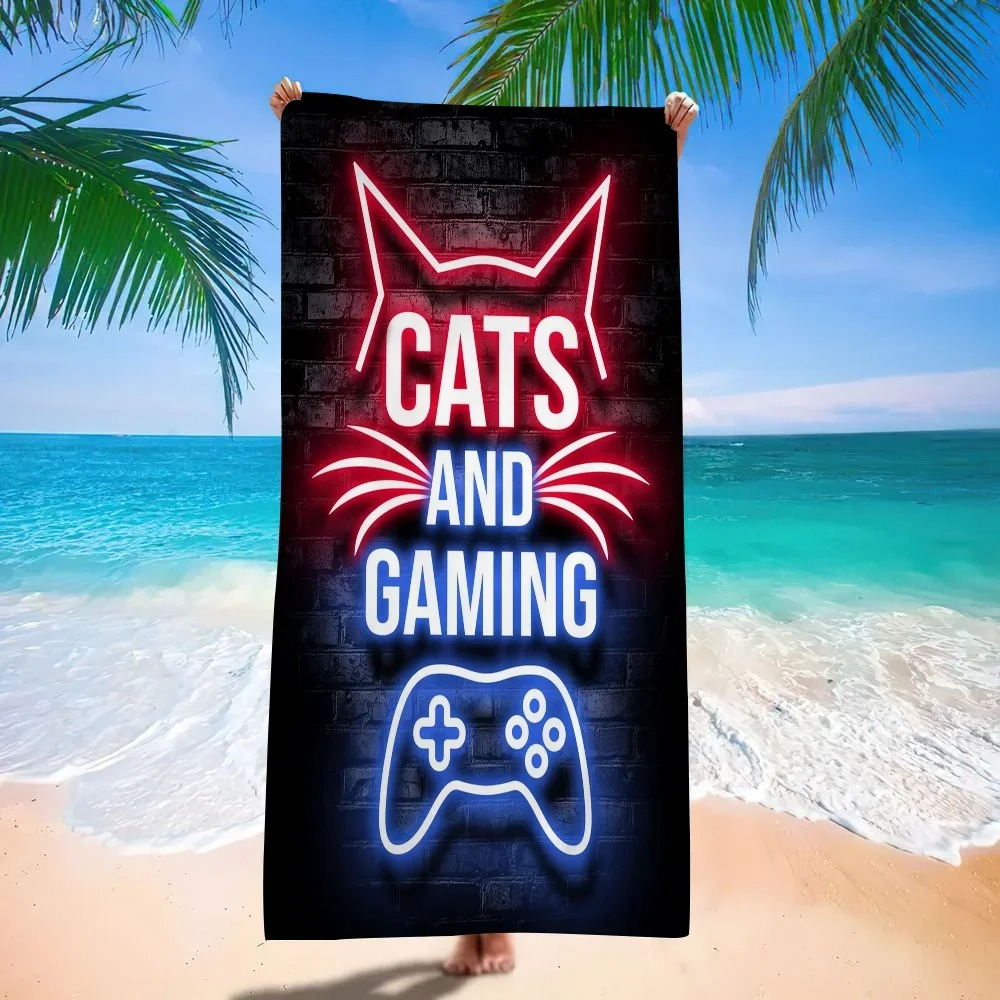 Retro Gaming Neon Beach Towel, - Background Retro Gaming 评论和价格