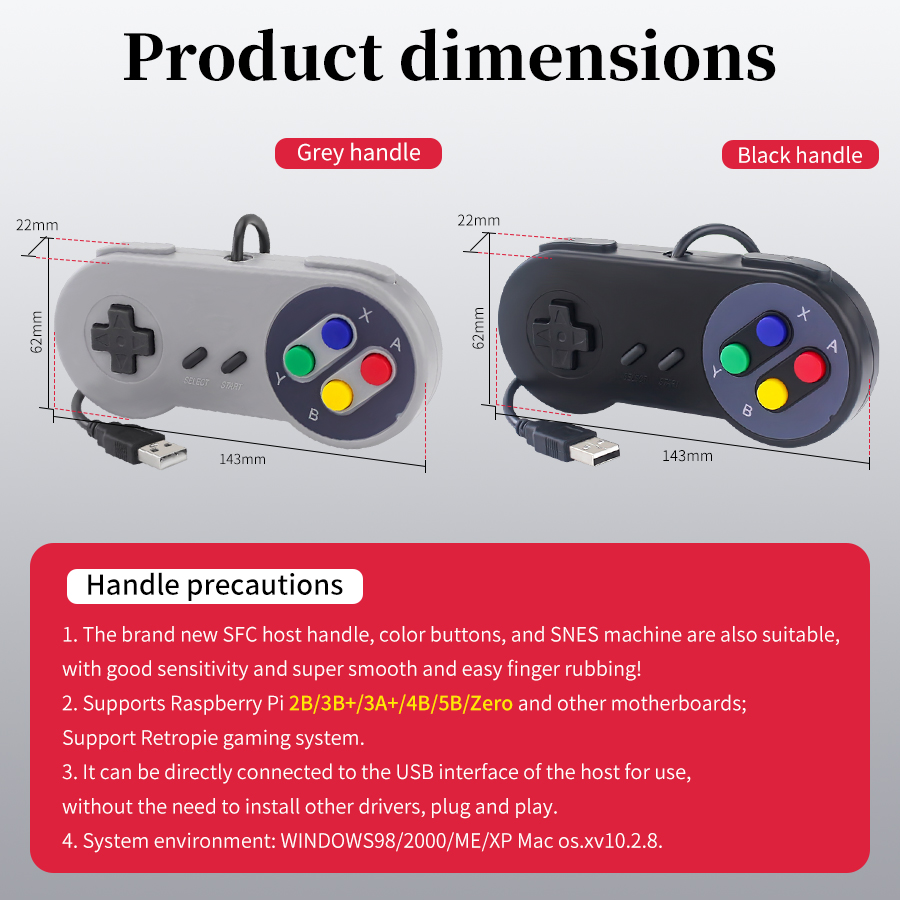 USB Retro Gamepad for PC NESPi - Raspberry Pi Retropie 评论和价格