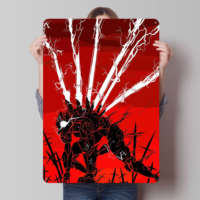 Mech With Lightning on Red Bac - Background Retro Gaming 评论和价格