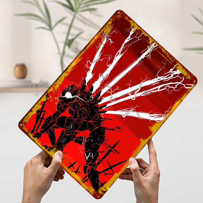 Mech With Lightning on Red Bac - Background Retro Gaming 评论和价格