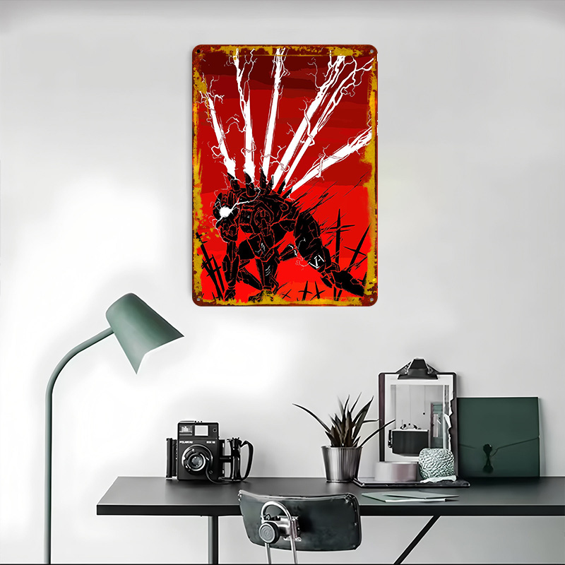 Mech With Lightning on Red Bac - Background Retro Gaming 评论和价格