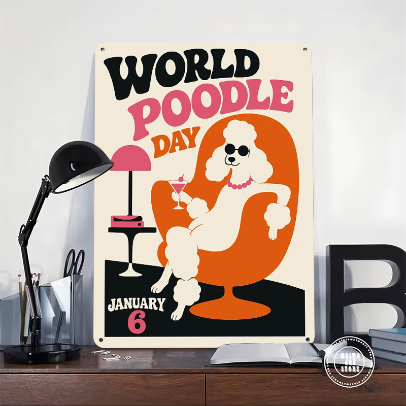 World Poodle Day Retro Tinplat - World Of Retro Gaming 评论和价格