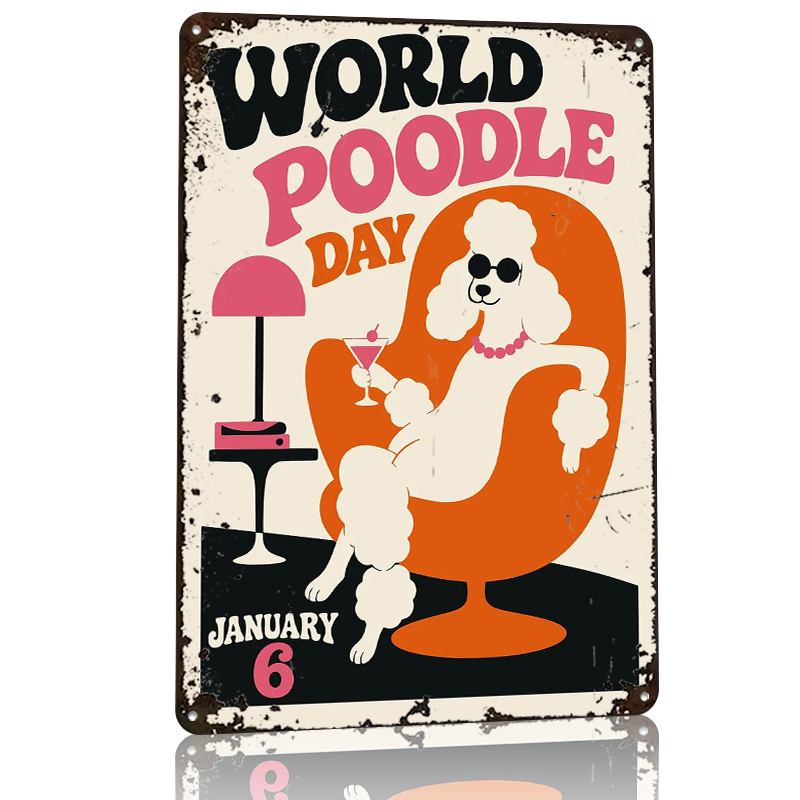 World Poodle Day Retro Tinplat - World Of Retro Gaming 评论和价格