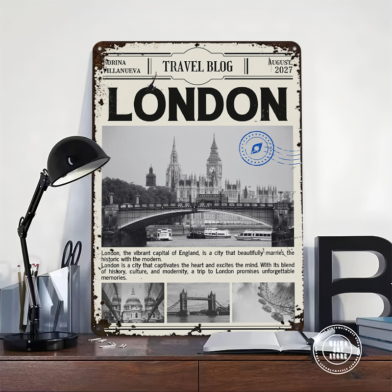 London Travel Printed Poster C - Retro Gaming London 评论和价格